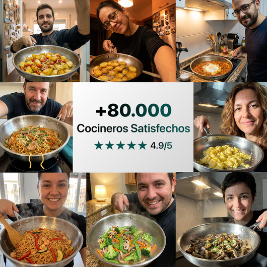 Wok de Titanio Puro Antiadherente Mireve®