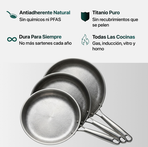 Sartén de Titanio Puro Antiadherente Mireve®
