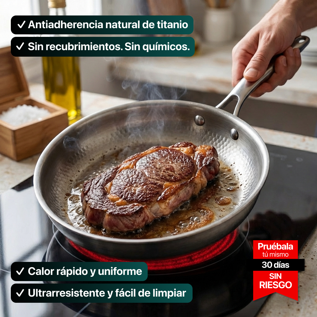 Sartén de Titanio Puro Antiadherente Mireve®